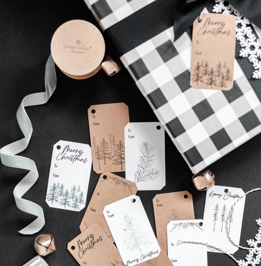 Example of gift tags